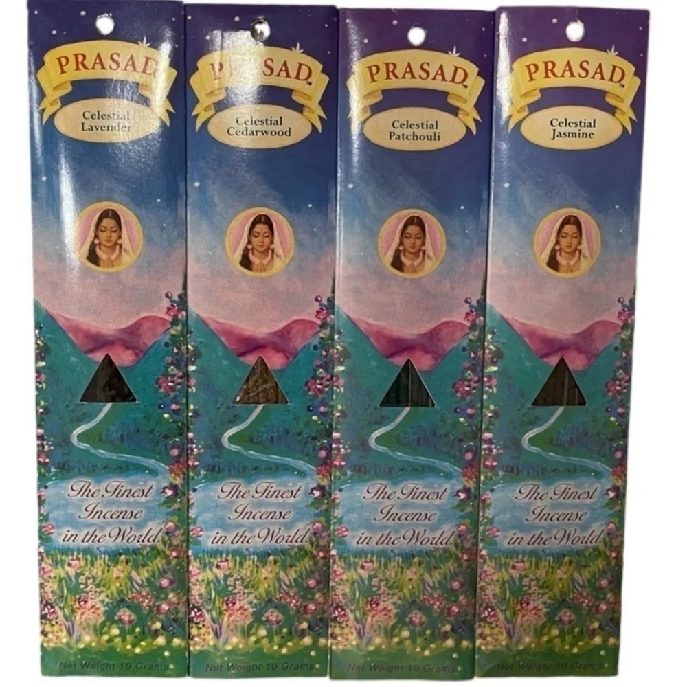 🫶🏻 4 Prasad Incense: Lavender, Cedarwood, Patchouli and Jasmine